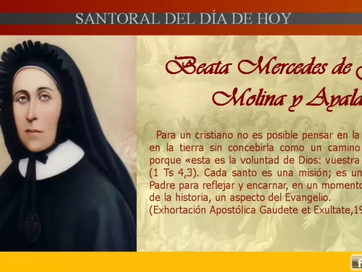 4 Novena  Beata Mercedes de Jesús Molina y Ayala DIA CUARTO 4 