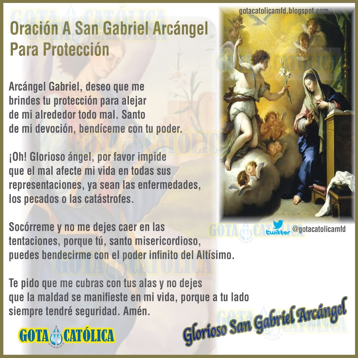 La poderosa oración a San Gabriel Arcángel para resolver urgentes ...
